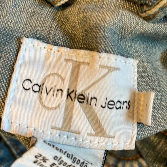 Vintage Calvin Klein Denim Jacket Sz M - Picture 8 of 9